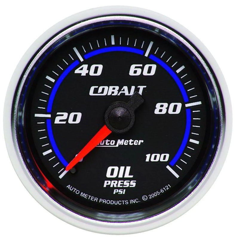 Autometer 2-1/16" Oil Pressure 0-100 PSI Mechanical Cobalt