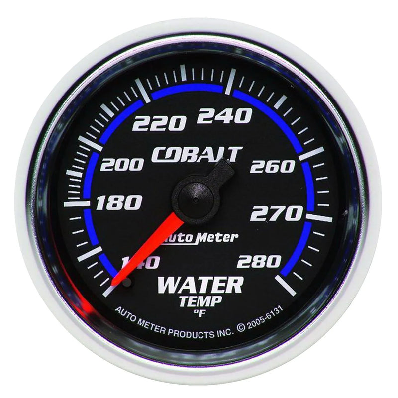 Autometer 2-1/16" Water Temperature 140-280 °F 6 Ft. Mechanical Cobalt