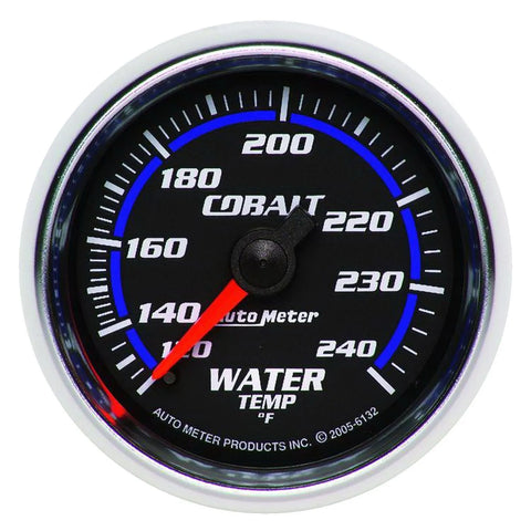 Autometer 2-1/16" Water Temperature 120-240 °F 6 Ft. Mechanical Cobalt