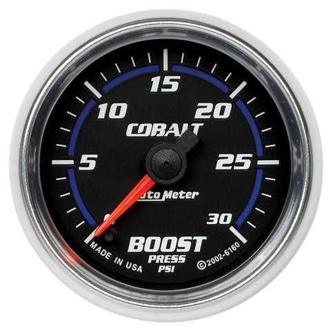Autometer 2-1/16" Boost 0-30 PSI Stepper Motor Cobalt