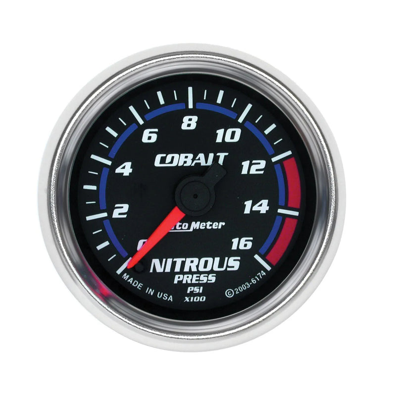 Autometer 2-1/16" Nitrous Pressure 0-1600 PSI Stepper Motor Cobalt