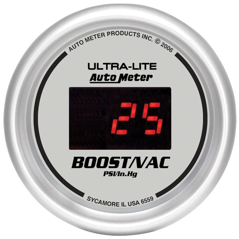 Autometer 2-1/16" Boost/Vacuum 30 In HG/30 PSI Ultra-Lite Digital