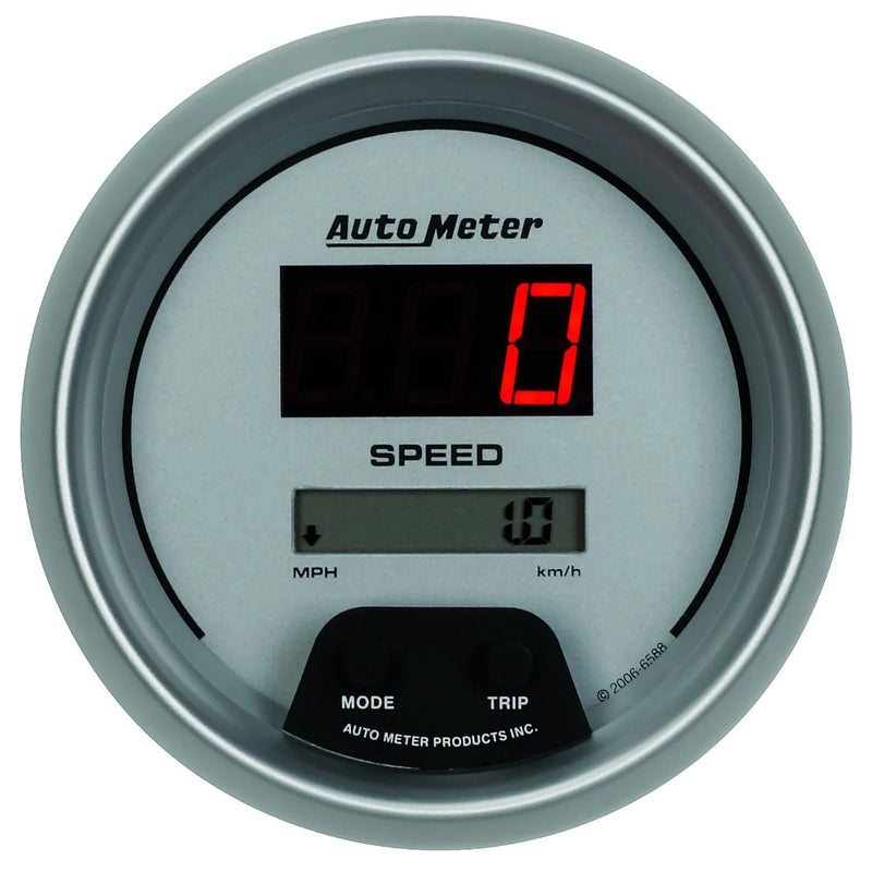 Autometer 3-3/8" Speedometer 0-260 MPH /0-260 KM/H Ultra-Lite Digital