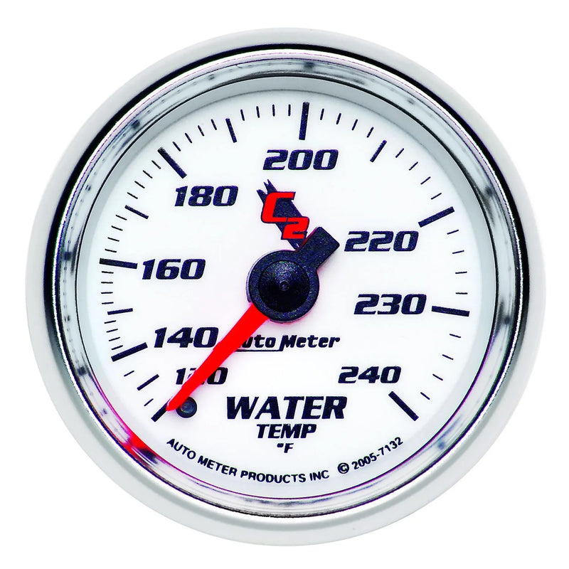 Autometer 2-1/16" Water Temperature 120-240 °F 6 Ft. Mechanical C2