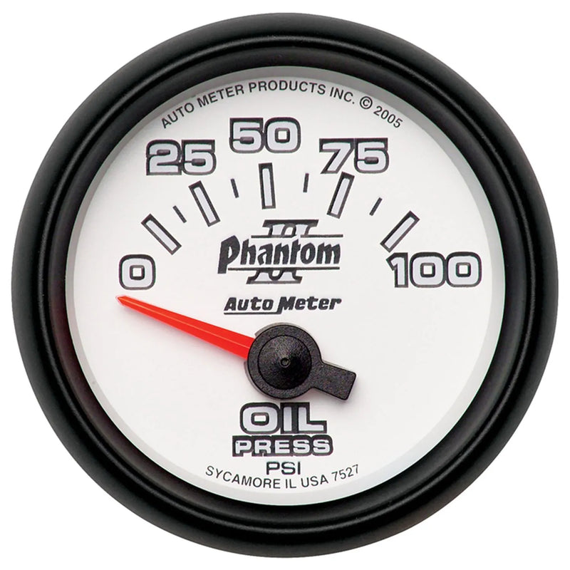 Autometer 2-1/16" Oil Pressure 0-100 PSI Air-Core Phantom II