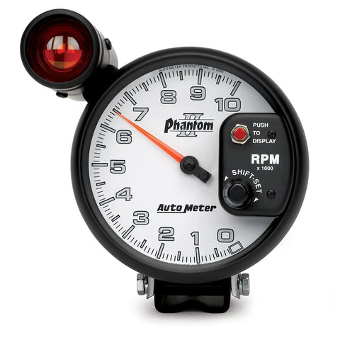 Autometer 5" Pedestal Tachometer 0-10,000 RPM Phantom II