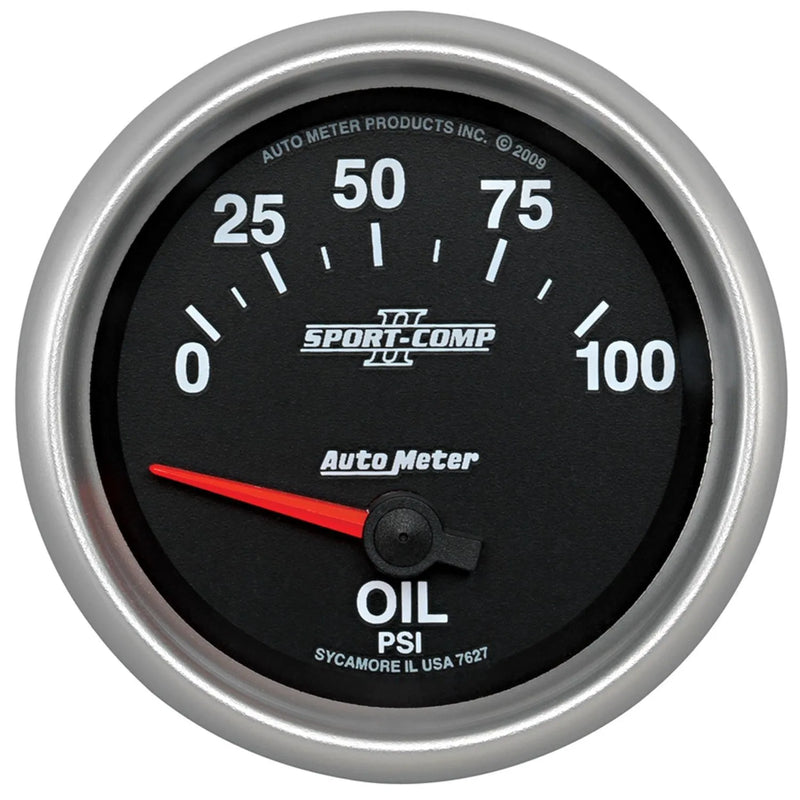 Autometer 2-5/8" Oil Pressure 0-100 PSI Air-Core Sport-Comp II