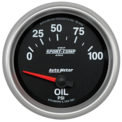 Autometer 2-5/8" Oil Pressure 0-100 PSI Air-Core Sport-Comp II