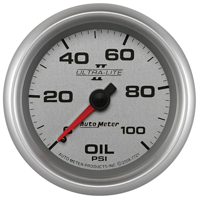 Autometer 2-5/8" Oil Pressure 0-100 PSI Mechanical Ultra-Lite II