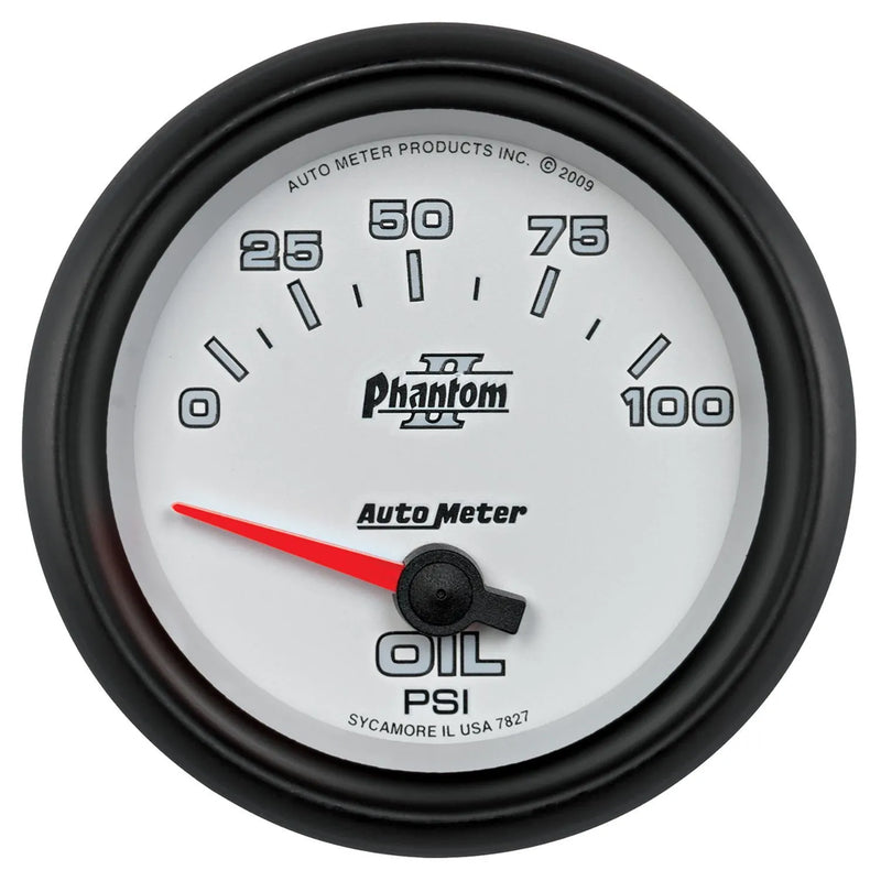 Autometer 2-5/8" Oil Pressure 0-100 PSI Air-Core Phantom II