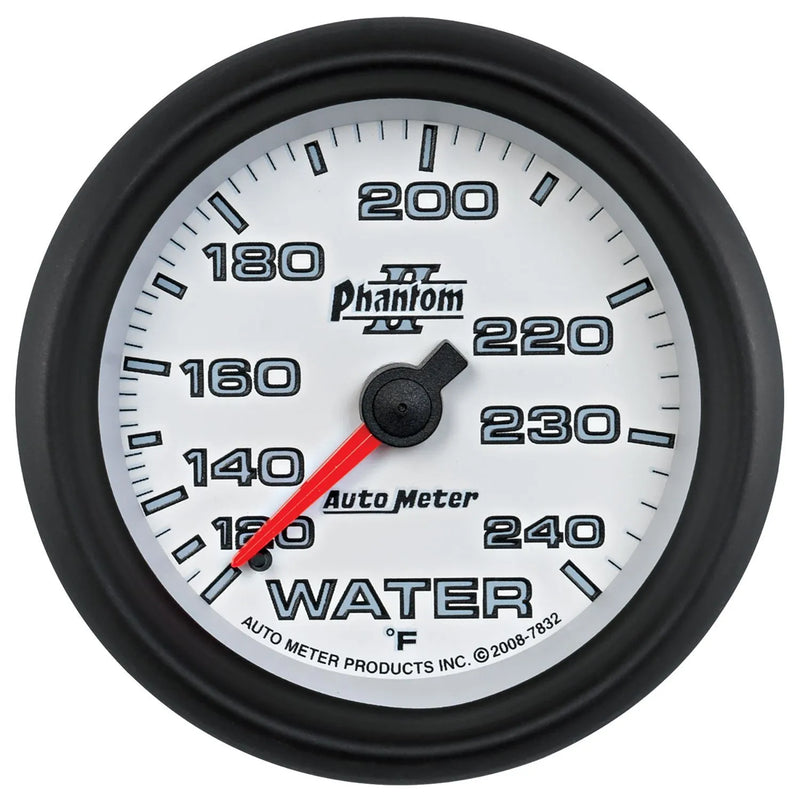 Autometer 2-5/8" Water Temperature 120-240 °F 6 Ft. Mechanical Phantom II