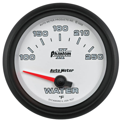 Autometer 2-5/8" Water Temperature 100-250 °F Air-Core Phantom II