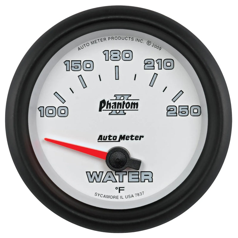 Autometer 2-5/8" Water Temperature 100-250 °F Air-Core Phantom II
