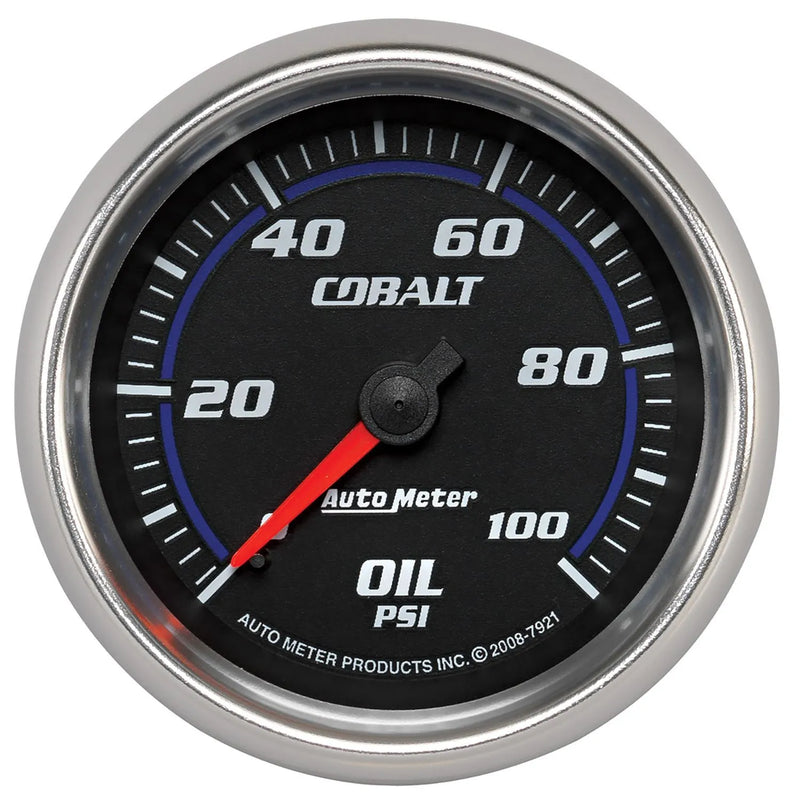 Autometer 2-5/8" Oil Pressure 0-100 PSI Mechanical Cobalt