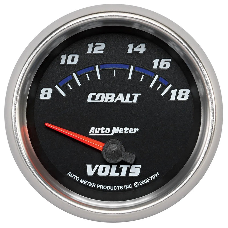 Autometer 2-5/8" Voltmeter 8-18V Air-Core Cobalt
