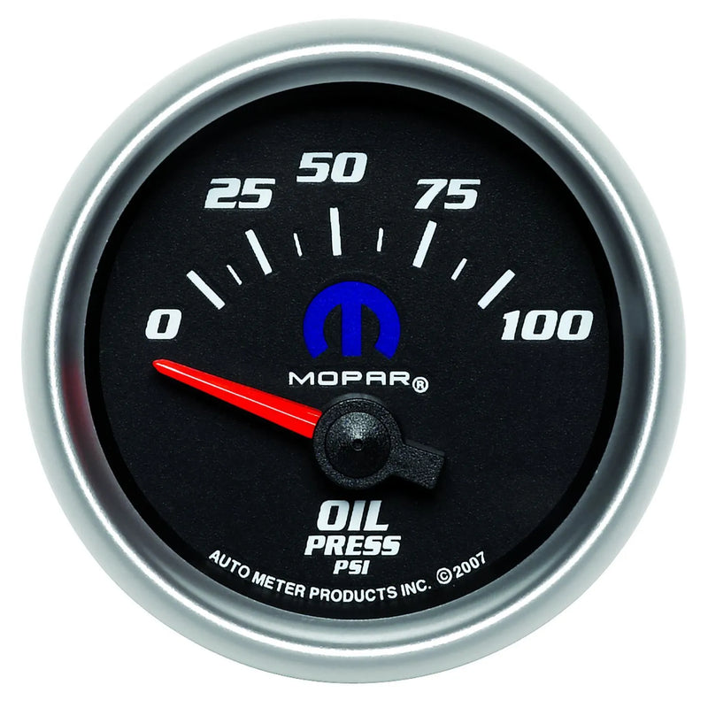 Autometer 2-1/16" Oil Pressure 0-100 PSI Air-Core Black Mopar