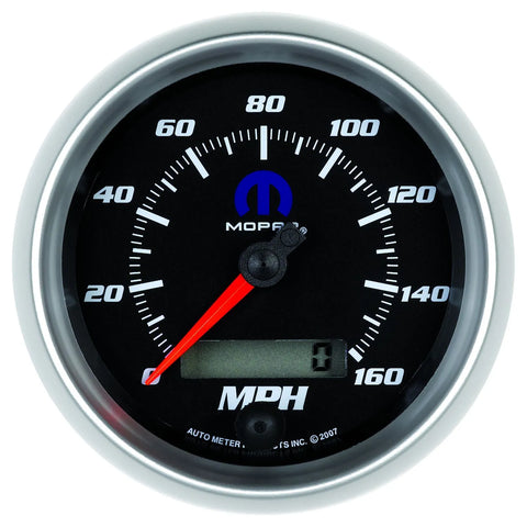 Autometer 3-3/8" Speedometer 0-160 MPH Electric Black Mopar