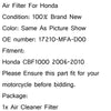 Honda CBF1000 2006-2010 P / N.17210-MFA-D00 Generic Air Filter Intake Drop In Cleaner