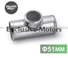 Tail 50Mm Bov Aluminium Blow Off Valve Adapter T Pipe Fitting 51Mm 2"