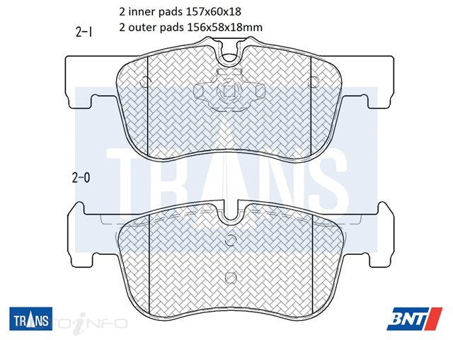TRANS Brake Pads Transmission Front Bmw - DB2332TR