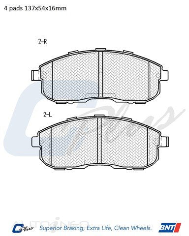 C-Plus Brake Pads Front Nissan Max J31 02-On - DB1485CP