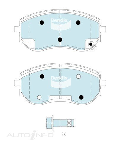 Bendix Brake Pads Front Mercedes-Benz X220D 250 - DB26164WD