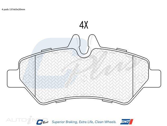 C-Plus Brake Pads Rear Mercedes-Benz Sprint 06-On - DB1972CP