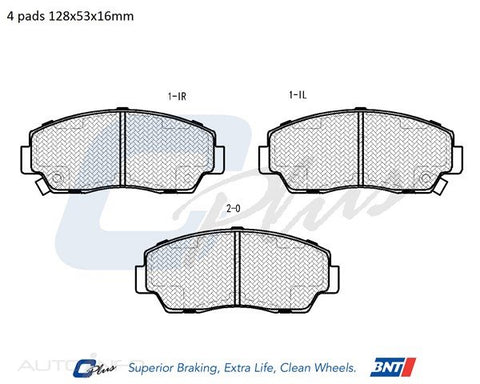 C-Plus Brake Pads Front for Cou Mazda B - DB409CP
