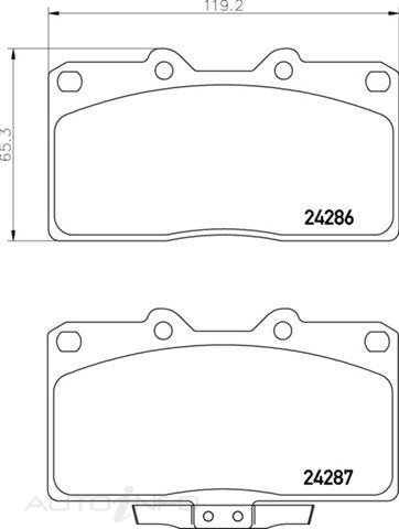 C-Plus Brake Pads Front Mitsubishi Gto Z16A - MDB1757