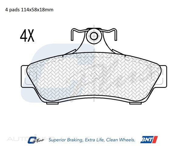 C-Plus Brake Pads Rear Holden Commercial Vt-vz - DB1332CP