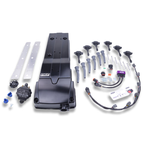 Platinum Racing Products Ford Barra Billet Rocker Cover and Integrated Coil kit