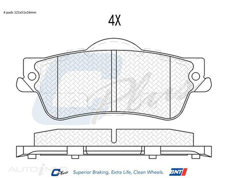 C-Plus Brake Pads Rear Holden Com VE 06-On - DB1766CP