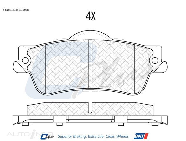 C-Plus Brake Pads Rear Holden Com VE 06-On - DB1766CP