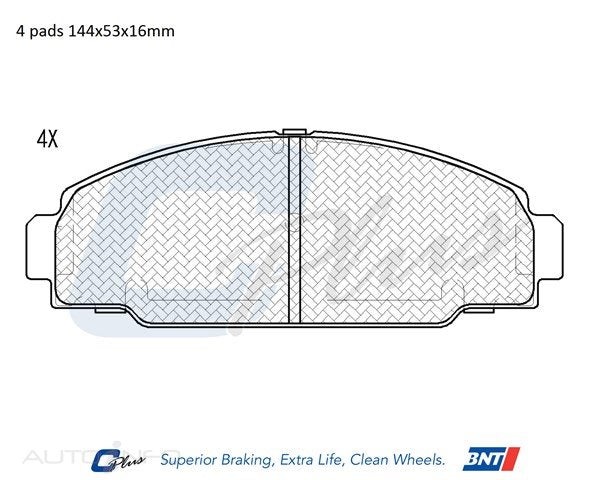 C-Plus Brake Pads Front Toyota Dyna 85-On01 - DB1126CP
