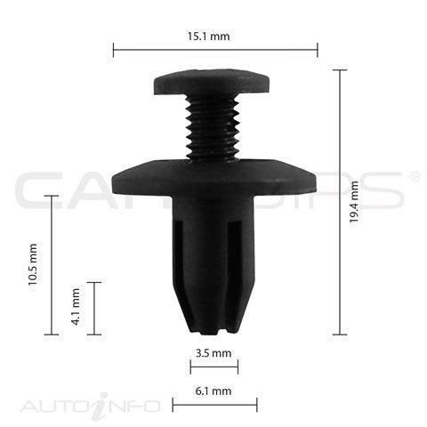 Carclips Scrivert Trim Clip - CC10135/25