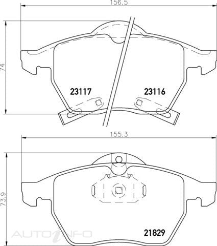 C-Plus Brake Pads Front Opel Astra Saab - MDB1940