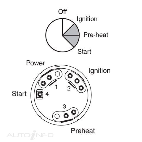 Narva Switch Ignition 4 Position MF - 64028