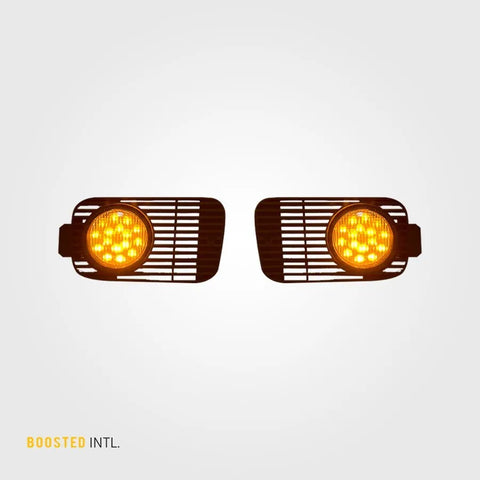 Boosted International Indicator & Surrounds (Skyline R33 GTR GTST 95-98) - Yes Raw Print No (Indicator Only) OEM Bulb Surrounds