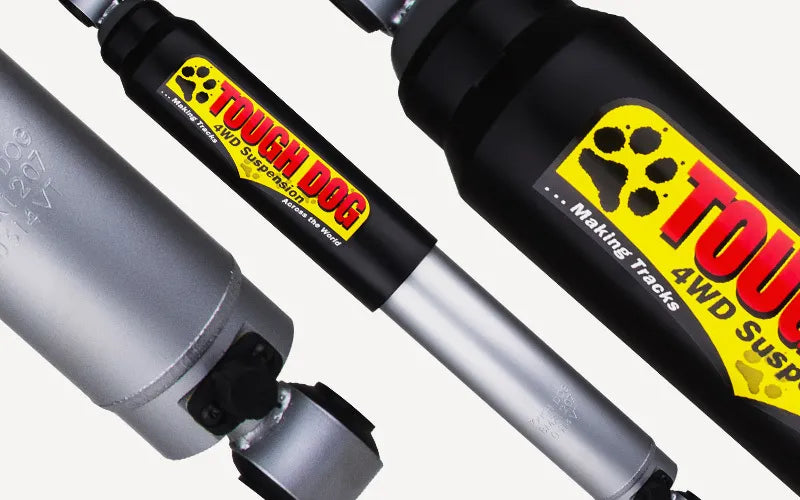Tough Dog 2x 45mm 9 Stage Adjustable Rear Shocks (Patrol GQ, GU) suit 50mm Lift