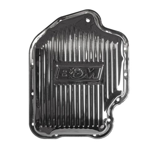 B&M Hi-Tek Deep Transmission Pan - Chrome Fits GM TH400