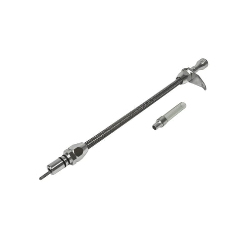 B&M Auto Transmission Dipstick & Tube - Billet Aluminum/Stainless Steel Braided Fits GM TH350 — fits Chevrolet Cama...