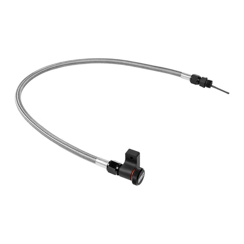 B&M Locking Auto Trans Dipstick & Tube - Billet Aluminum/Stainless Steel Braided — fits Ford F-150 Gen 8