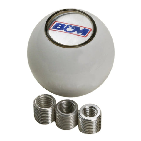 B&M White Shifter Knob Fits most Shifters and Shifter Sticks with SAE Threads