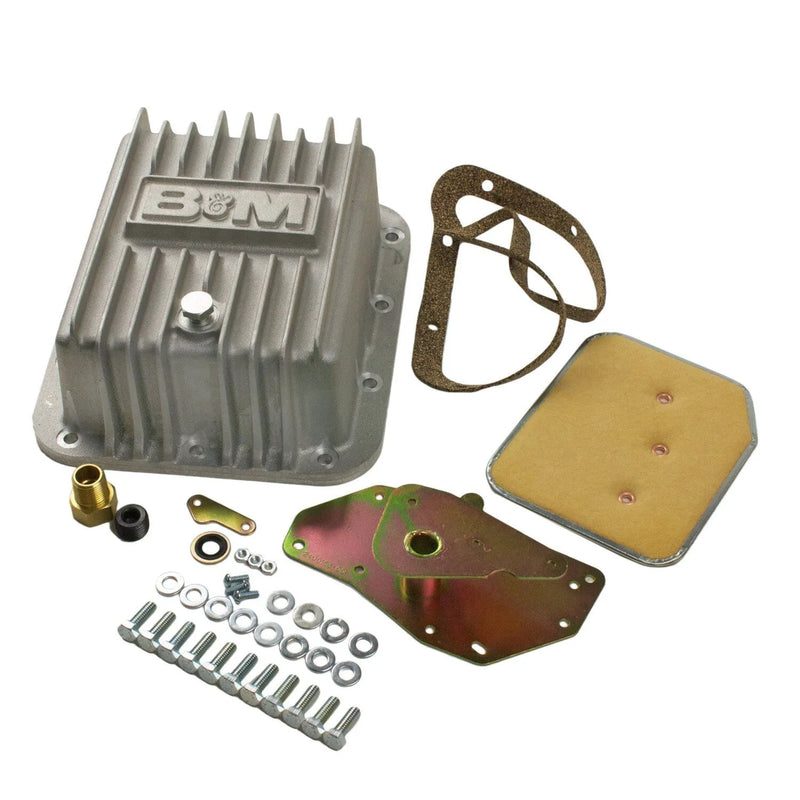 B&M 50281 Hi-Tek Deep Transmission Pan - Aluminum Fits