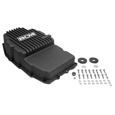 B&M HI-TEK DEEP TRANSMISSION PAN - Black Fits 2019-2024 GM 1500 with 8L90E Transmission