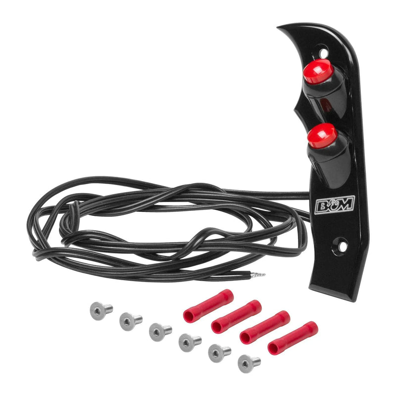 B&M 81164 Magnum Grip Side Plate with two 12V Buttons