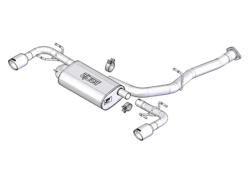 Borla Exhaust Single Round Rolled Angle-Cut Cat-Back Exhaust (RX-8 03-09)