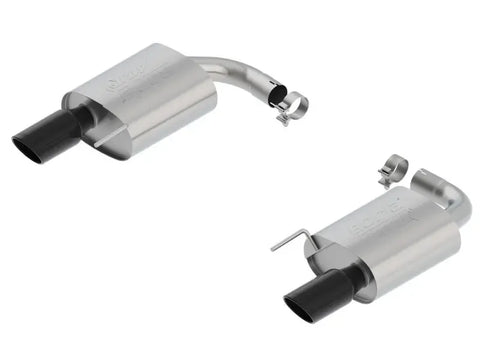 Borla Exhaust Atak S Rear Section 2.5in Pipe 4in Tip - Black Chrome (Mustang GT 15-17) — fits Ford Mustang