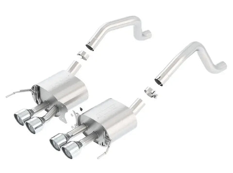 Borla Exhaust S-Type Rear Section Exhaust Dual Rd Rolled Tips w/o AFM w/o NPP (Corvette 15-19)