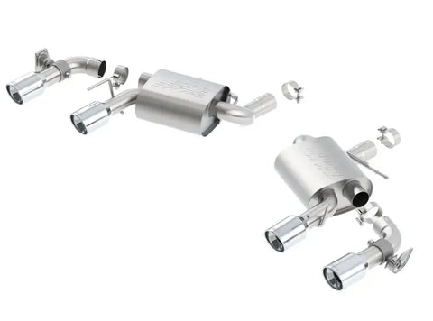 Borla Exhaust S-Type Quad RD RL Tips Dual Exit Rear Section Exhaust w/Dual NPP (Camaro 16-23) — fits Chevrolet Cama...